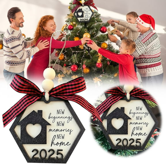 Clearance! New Home Ornament 2025 House Warming Gifts New Home Housewarming Gifts For New House New Home Gift Ideas Decor First New Home Ornament 2025 4.7*3.9*0.4 in White