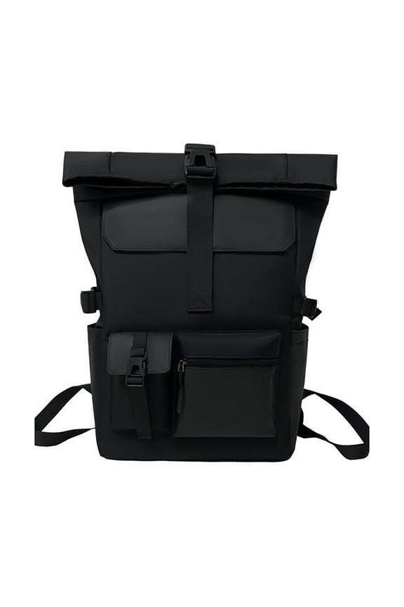 Clearance! New Korean Style Men's Backpack With Rolled Top Design Street Fashion Trendy Bag Personalized Casual Sports & Travel Pack Versatile Student Bookbag