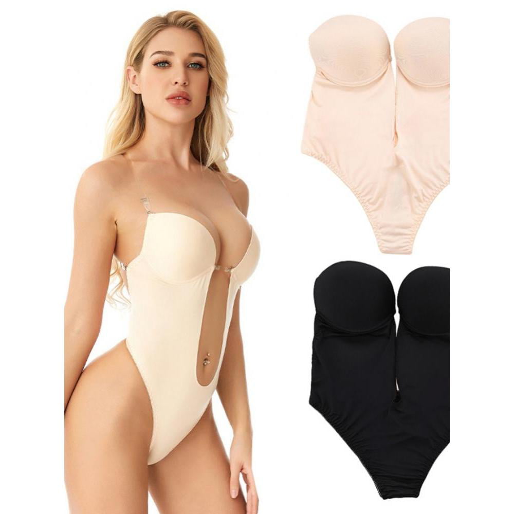 Clearance!New Women'S Halter Shapewear Seamless Thong Full Body Jumpsuit  Deep V Neck Shapewear Suitable For Low Back Dresses