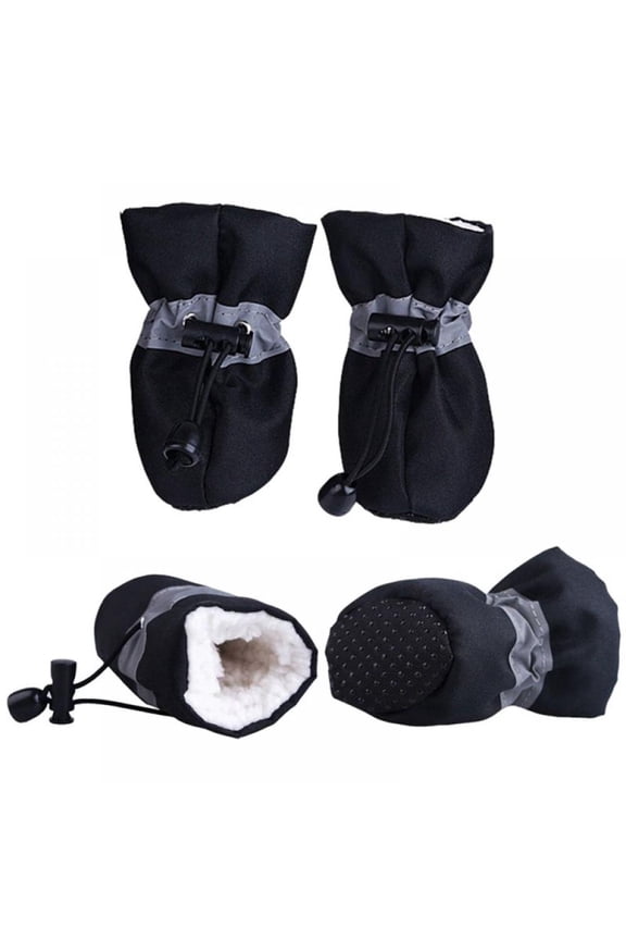Clearance Newway Waterproof Dog Shoes Breathable Paws Protector Anti-Skid Dog Boots with Reflective Strap Pet Winter Warm Snow Boots for Small, Medium and Large Dogs