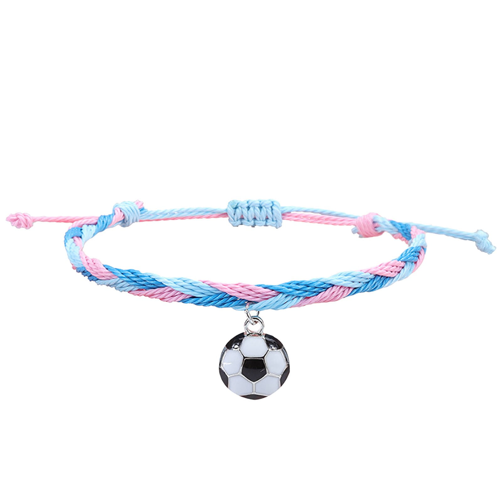 Clearance！ Niahfd Soccer Charm Bracelets Soccer Party Favors Black Red