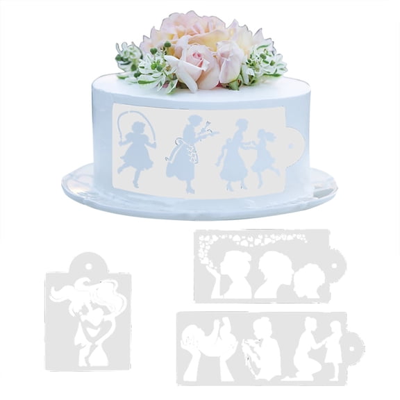 Clearance! Nomeni Cake Pop Mold Mother's Day Cake Lace Hollow Spray Flower Mould Canvas Printing Mould Kitchen Gadgets