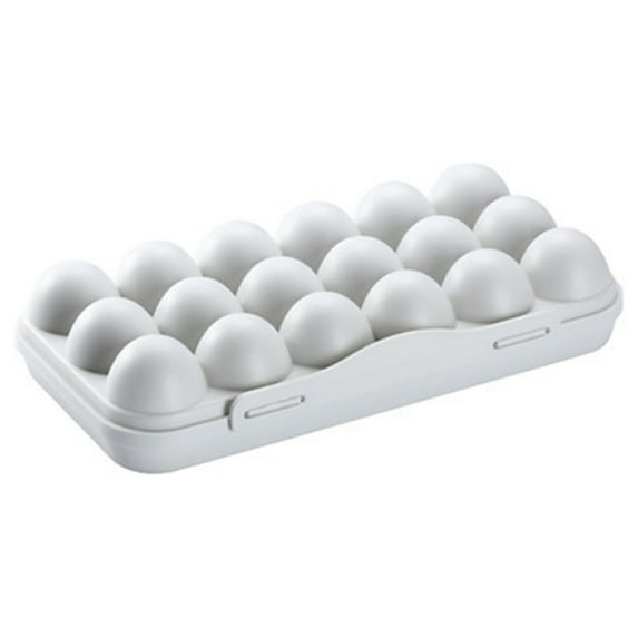 Clearance! Nomeni Egg Holder for Fridge 18 Grid Kitchen Refrigerator Egg Box Anti Collision Damaged Egg Storage Box Duck Egg Box Egg Tray Storage Egg Box Organization and Storage C