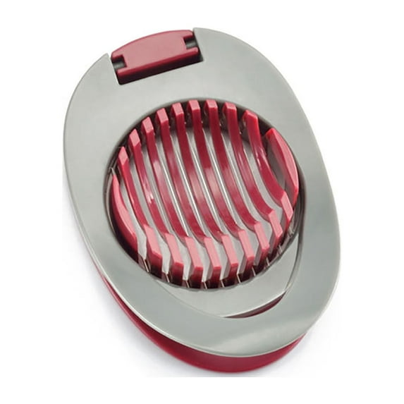 Clearance! Nomeni Egg Slicer Kitchen Tool Fruit for Boiled Eggs Strawberry Cutter with Stainless Steel Wire Kitchen Gadgets Red