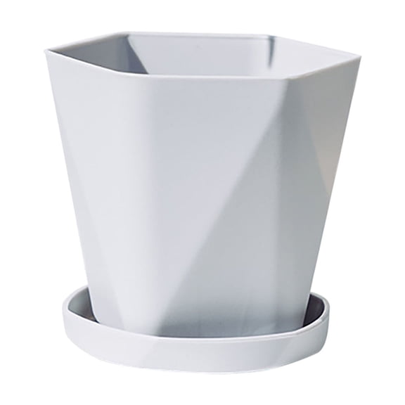 Clearance! Nomeni Plant Pots Balcony Household Plastic Flower Pot Resin Nordic Thicken Large Flower Pot Garden Supplies Grey