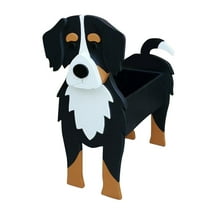 Nomeni Animal Shaped Solid Wood Dog Planter with Detachable Design Easy to Clean