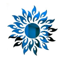 Clearance! Nomeni Room Decor Home Diy Sunflower Acrylic Mirror Three-Dimensional Wall Sticker Decoration Wall Stickers Blue