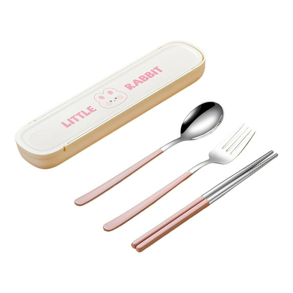 Clearance! Nomeni Silverware Set 304 Stainless Steel Chopsticks Spoon Set Spoon Chopsticks Set Travel Dinnerware Three Piece Set Kitchen Essentials