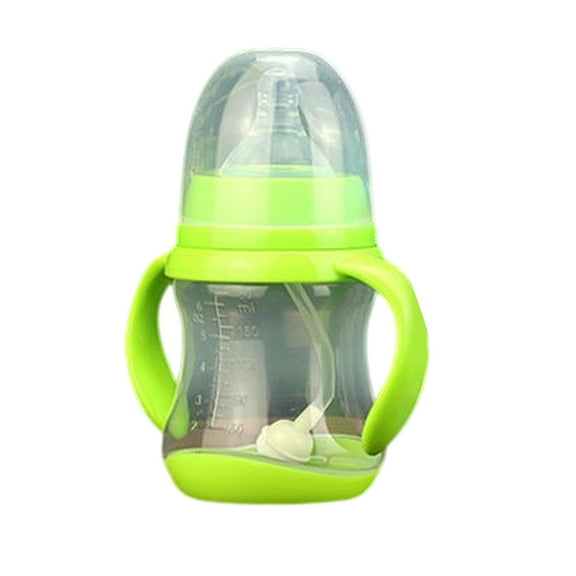 Clearance! Nomeni Sippy Cups Wide Caliber Pp Baby Bottle with Handle Anti Drop Anti Flatulence Plastic Baby Bottle Home Essentials