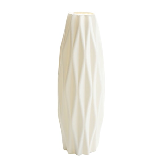 Clearance! Nomeni Vase 1Pc Plastic Shatterproof Flower Plant Pot Vase Study Room Home Wedding Decor Home Decor White