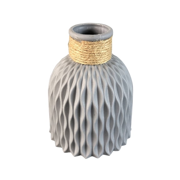 Nomeni Desk Decor Clearance, Home Decoration Plastic Retro Vase Flower Arrangement Vase Flower Milan Flower Home Decor Grey