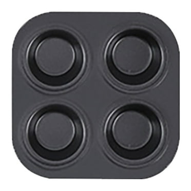 Clearance Non-Stick Steel Muffin Pan Set with 4/6/9/12 Cup Options, Even Heat Distribution and Easy Cleanup for Perfect Baking Results