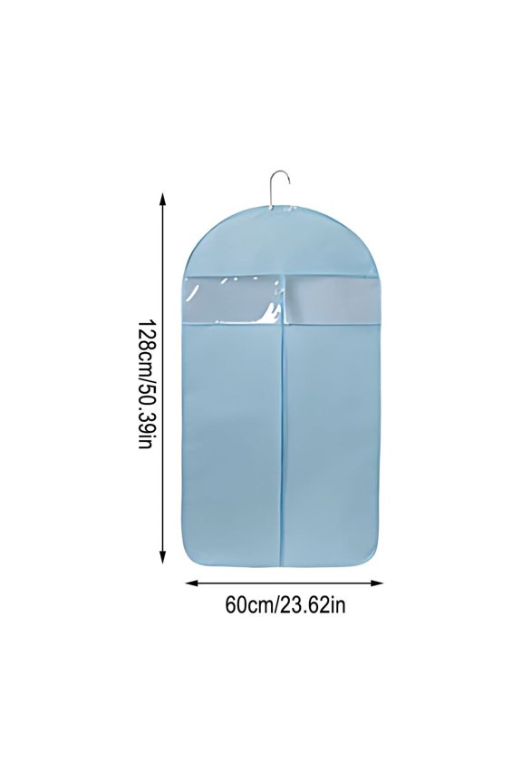 Clearance Non-woven Fabrics Clothing Cover Bags, Garment Bags for Hanging Clothes, Suit Bags for Closet Storage, with Transparent Window, Breathable
