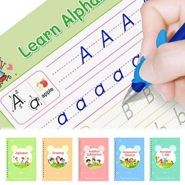 Clearance Notebook under $10,Reusable Grooved Handwriting Workbooks Copybook Writing Copy Books To Help Improve Their Handwriting Ink Age 3 8 ​Calligraphy For s 10ml