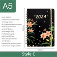 thumbnail image 1 of Clearance Notebook under $5,2024 Personalized Weekly And Monthly Planner PLANNER Coil Notebook Spiral Weekly Planner Flower Schedule English Diary, 1 of 9