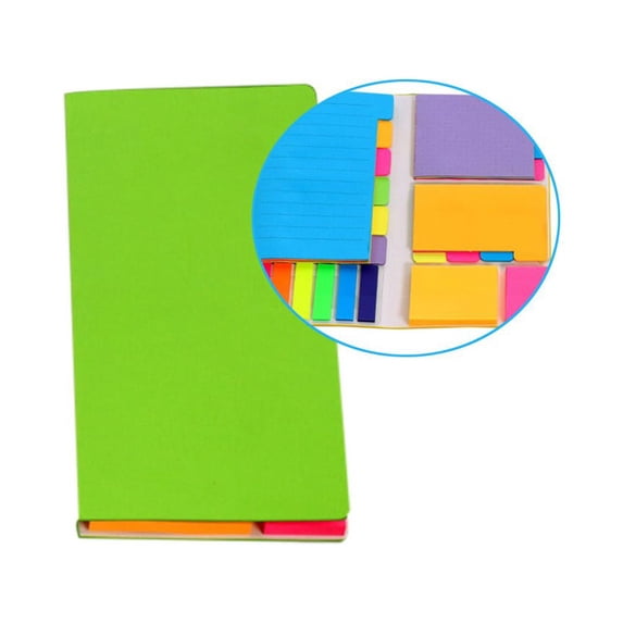 Clearance Notebook under $5,Colorful Notes Assorted Neon Colors Sticky Notes With 60 Ruled Notes