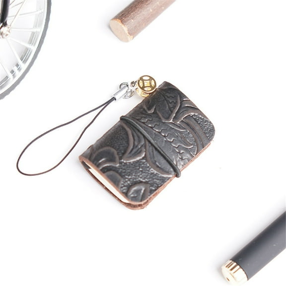 Clearance Notebook under $5,Super Mini Pocket Notebook Creative Cowhide Handmade Jewelry Notepad Multi Purpose Mini Leather Ledger