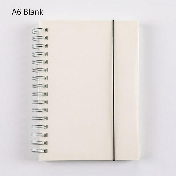 Clearance Notebook under $5,Transparent Frosted Cover Coil Blank Line Lattice Journal Diary Notebook