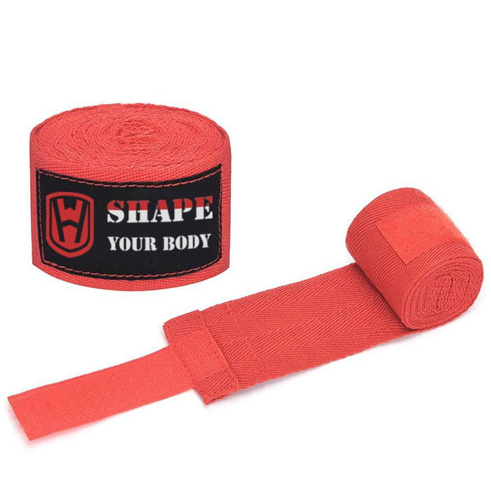 BADBOXE Boxing Hand Wraps – 4.5 Meter (180 Inch) Cotton-Polyester Blend With Thumb Loop & Hook Closure | Black, Red, Blue - View #2