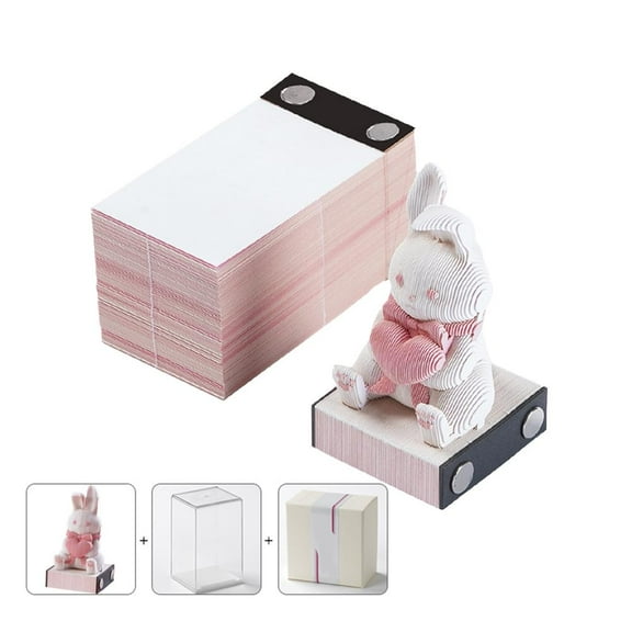 Clearance Now! 3D Memo Pad,Time Piece Calendar 2025,Cute Animal Creative Desk Post Notes DIY Notes Notepad,Paper Carving Desktop Sculpture Dective for School Home Office Ornament F1U1