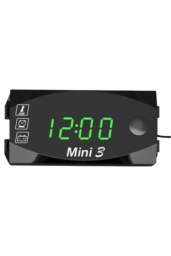 Clearance Now! 3in1 Waterproof LED Electronic Clock Thermometer Voltmeter New Motorcycle W6N6