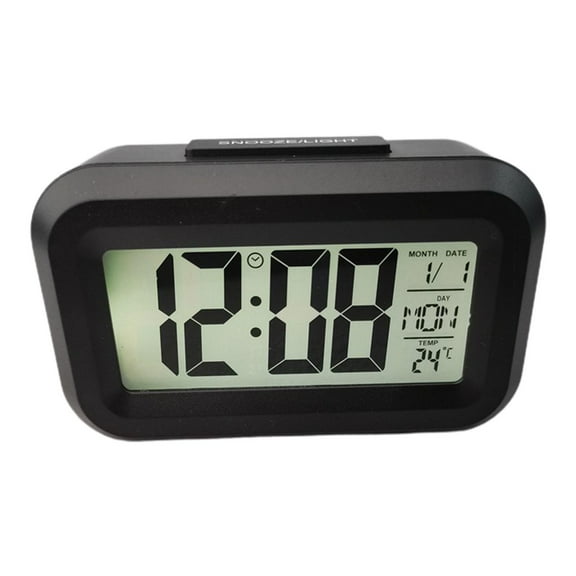Clearance Now! Alarm Clock Digital Display Battery Operated Snooze Design Night Colors L6I8