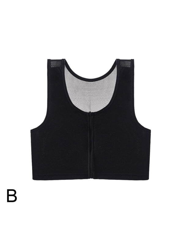 Clearance Now! Bandage Chest Binder Zip Up Breast Binder Flat Slim Shapewear✨w Chest S0T5