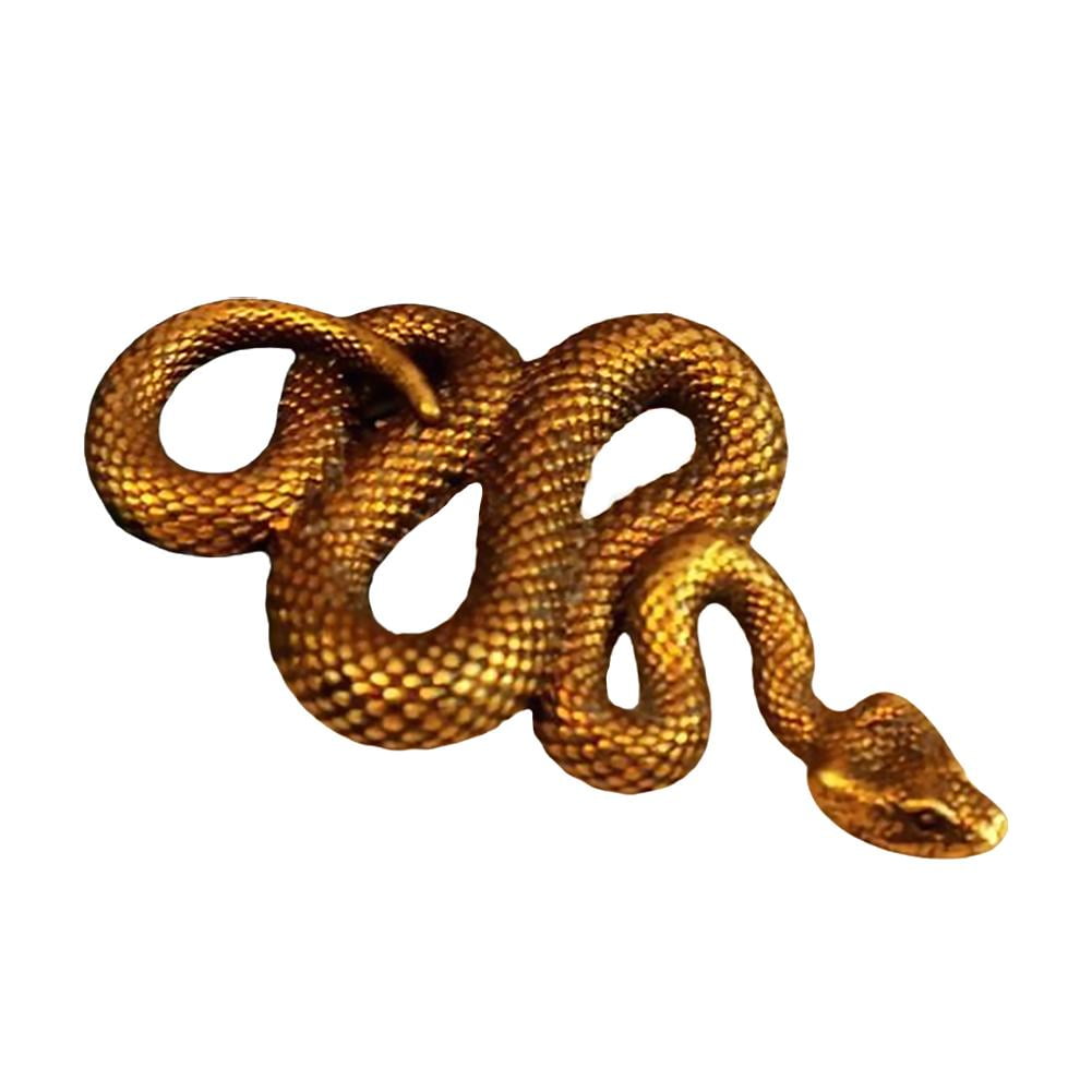 Clearance Now! Brass Mini Antique Snake Statue Ornaments 2025 The Year