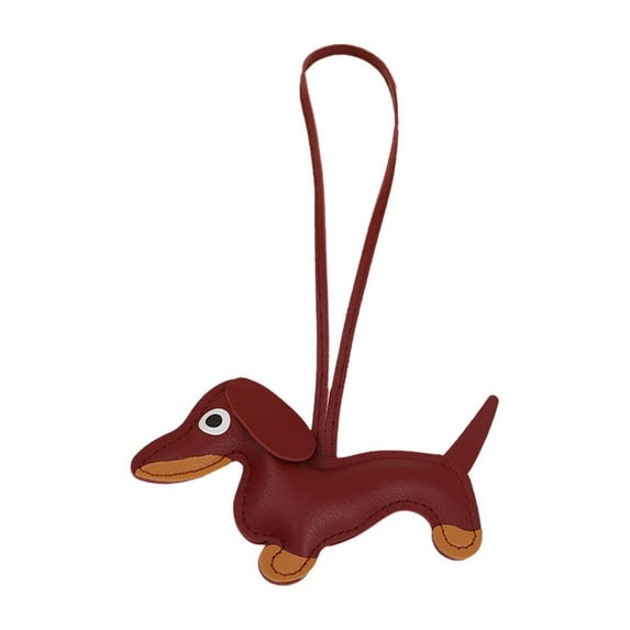 Clearance Now! Car Keychain Dachshd Pendant PU Desktop Dection Bag Pendant Hot R8 Y9L9