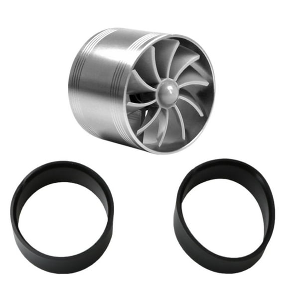 Clearance Now! Car Turbine Supercharger Turbo Refit Car Turbonator Kit Single Fan |/ B3R6