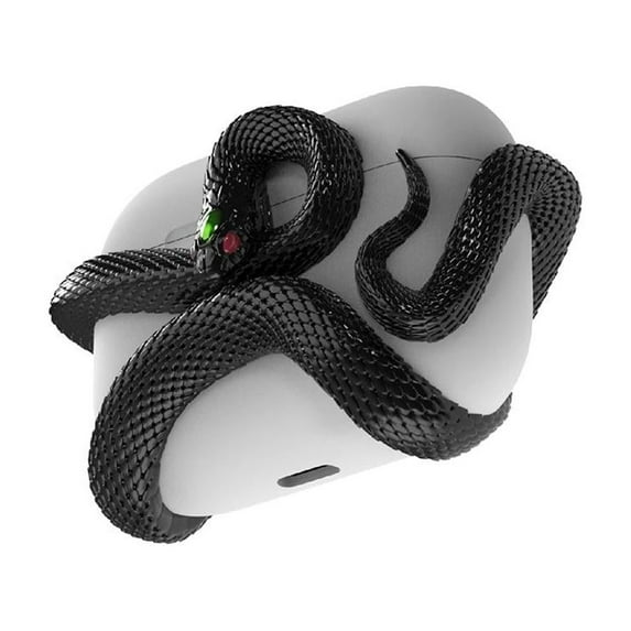 Clearance Now! Creative 3D Snake Wireless Earphone Case, Cool Horrible Snake Earphone Case, Anti-Scratch Snake Wireless Earphone Protective Case Decor Gift for Airpods Pro/Pro 2, for Airpods 3 I3K5