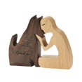 thumbnail image 1 of Clearance Now! Hand Carved Wood Dog Human Statue Pet Memorial Ornaments Figurine for Dog L A7H3, 1 of 1
