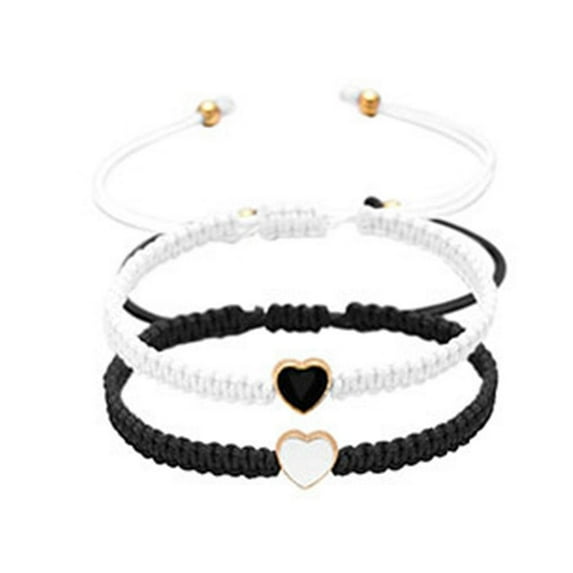 Clearance Now! Heart Shaped Woven Bracelet Valentine Day Gift Adjustable Bracelet Lot R6 C3B0