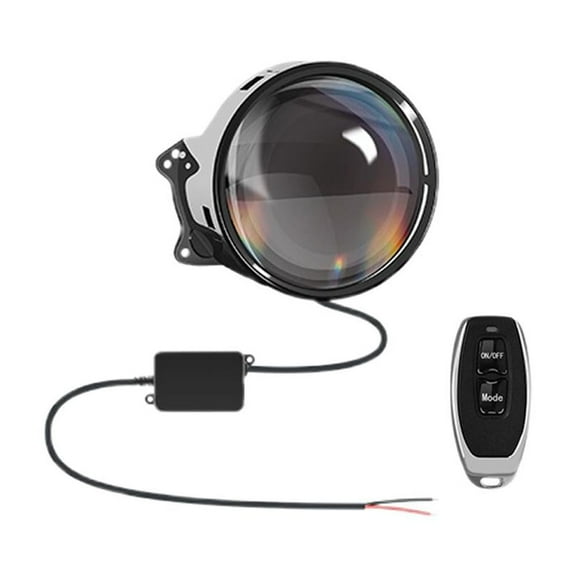 Clearance Now! Remote Control LED namic Devil Eyes LED Headlight Projector Lens Retrofi U8Z0
