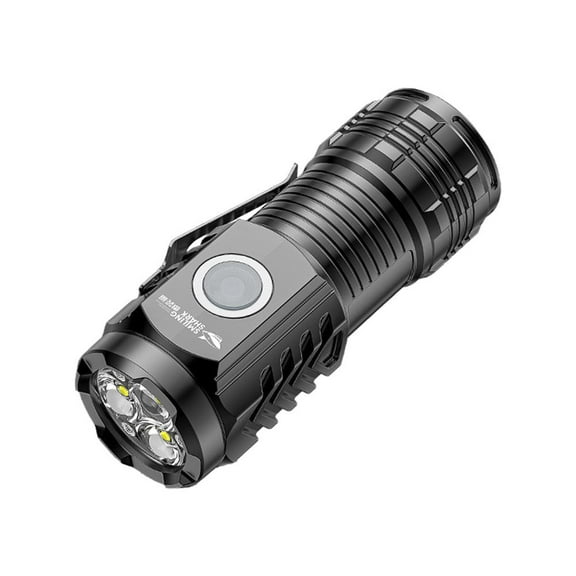 Clearance Now! Thr-Eyed Mini Flashlight Flash er Power Waterproof Outdoor Travel A4L2