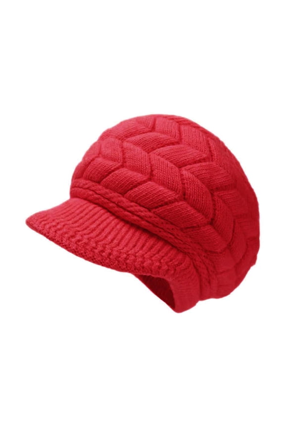 Clearance Now! Womens Winter Hats Warm Knit Hat Slouchy Beanie with Brim U1T3