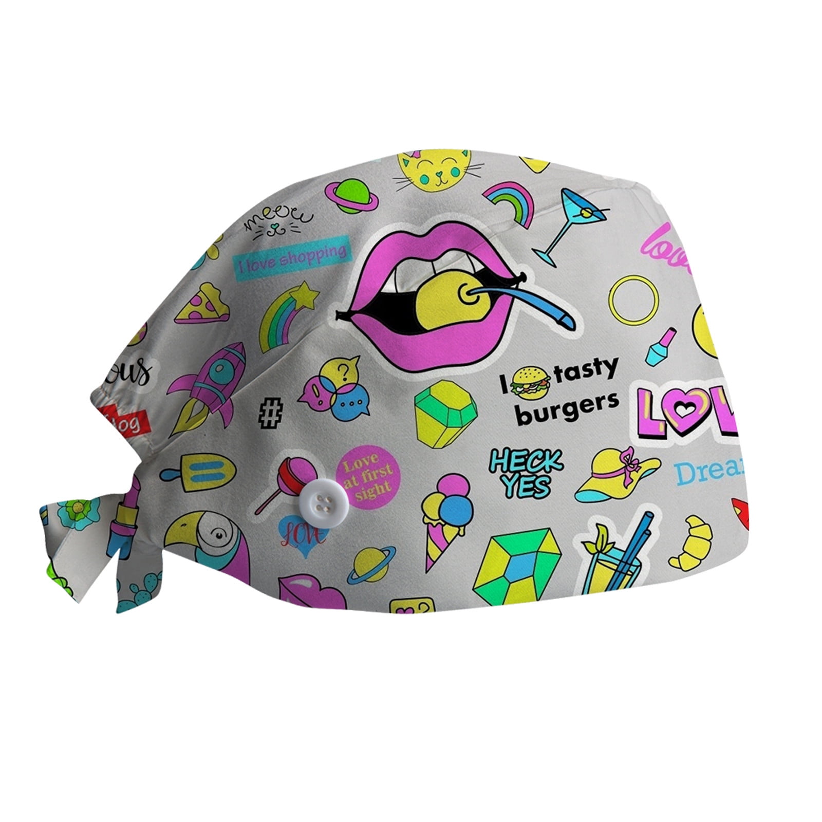 Clearance! Nursing Cap,Hair Cap Women's Adjustable Printed Nursing Cap