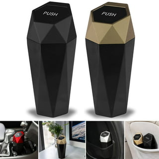 Yirtree Automotive Cup Holder Trash Can, Auto Mini Auto Push Trash Can  Holder Rubbish Bin Storage Box Car Garbage Can Vehicle Rubbish Bins with  Lid for Car Office Home Bedroom 