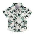 thumbnail image 1 of OGLCCG Boy's Hawaiian Shirt Tropical Casual Summer Beach Shirt with Pocket Short Sleeve Casual Button Down Tops for Youth Kids 2-15 Years, 1 of 7