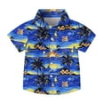 thumbnail image 1 of OGLCCG Boys Hawaiian Shirt Tropical Short Sleeve Casual Button Down Tops for Youth Kids Summer Shirt with Pocket 2-15 Years, 1 of 7