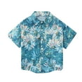 thumbnail image 1 of OGLCCG Boys Hawaiian Shirts Short Sleeve Cotton Beach Button Down Casual Aloha Luau Shirts for Kids Tropical Summer Shirt 1-12 Years, 1 of 3