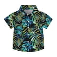 thumbnail image 1 of OGLCCG Boys Hawaiian Shirts Short Sleeve Summer Beach Button Down Aloha Luau Shirts for Kids Casual Tropical Shirt with Pocket 2-15 Years, 1 of 7