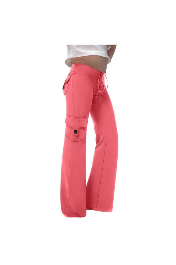 Flare Leggings for Girls High Waist Workout Cargo Pants with Pockets Butt Lifting Gym Yoga Leggings Size 3-14 Years