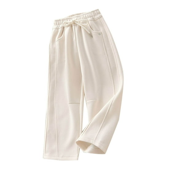 OGLCCG Girl's Baggy Sweatpants Drawstring Waist Wide Leg Sweat Pants with Pocket Casual for Teen Soft Athletic Long Pants 4-17 Years