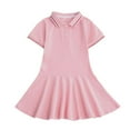 thumbnail image 1 of OGLCCG Girls Dress Short Sleeve Summer Casual School Uniform Pleated Skirt Active Tennis Cotton Dresses for Girls 2-16 Years, 1 of 4