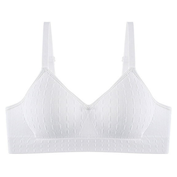 OGLCCG Teen Girl's Sport Bra with Adjustable Detachable Strap Wire Free Training Bras Big Kids Wireless Light Padded Bralette 14-18 Years