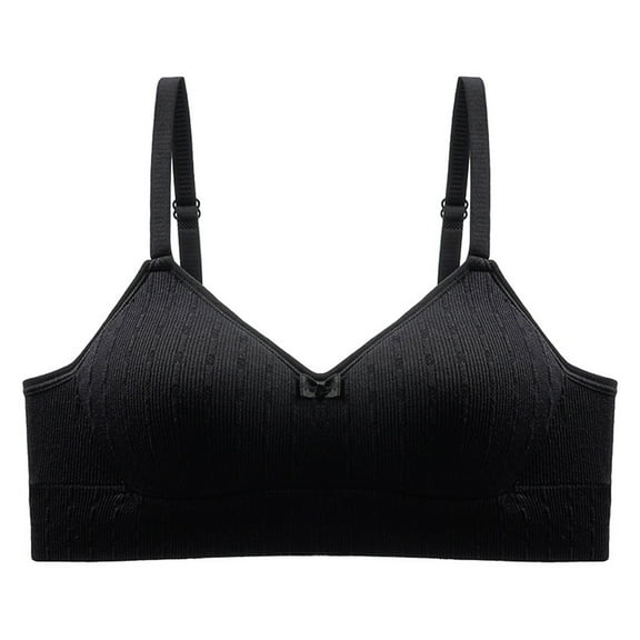 OGLCCG Teen Girl's Sport Bra with Adjustable Detachable Strap Wire Free Training Bras Big Kids Wireless Light Padded Bralette 14-18 Years