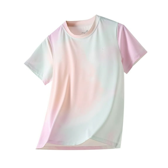 OGLCCG Youth Girls Athletic Shirts Lightweight Short Sleeve Dry Fit Sports T-Shirts Activewear Tees Tops for Kids Teens 4-15 Years