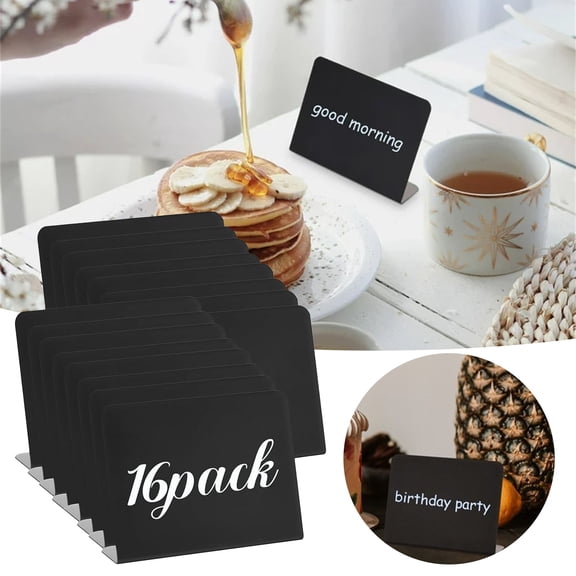 Clearance Office&Craft&Stationery under $10,16 Pack Food Labels For Party Buffet 3x4'' L Shaped Chalkboard Sign Buffet Label With 1 Pcs Erasable Chalk Marker Reserved Table Signs Party Food Labe