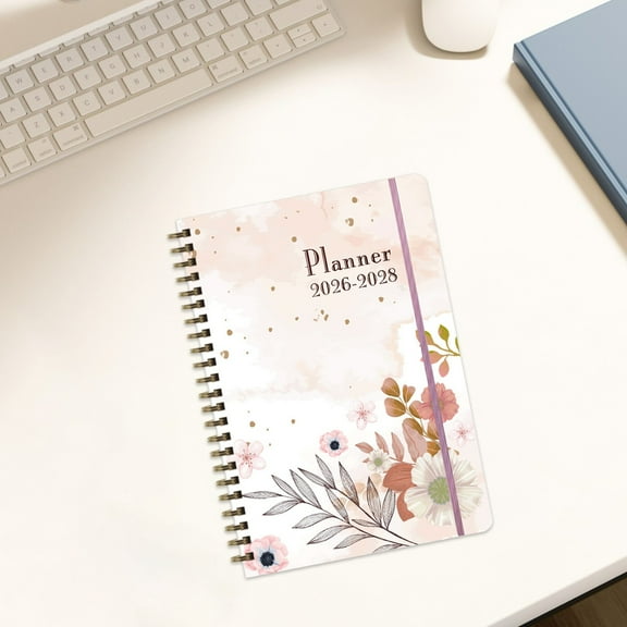Clearance Office&Craft&Stationery under $10,2026 2028 3 Year Monthly Planner English Version Bound Planner With Elastic Long Term Schedule Organizer For Productivity & Life